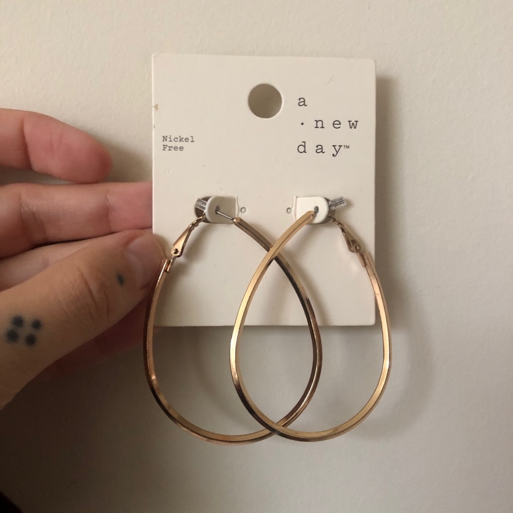 Gold hoop earrings
